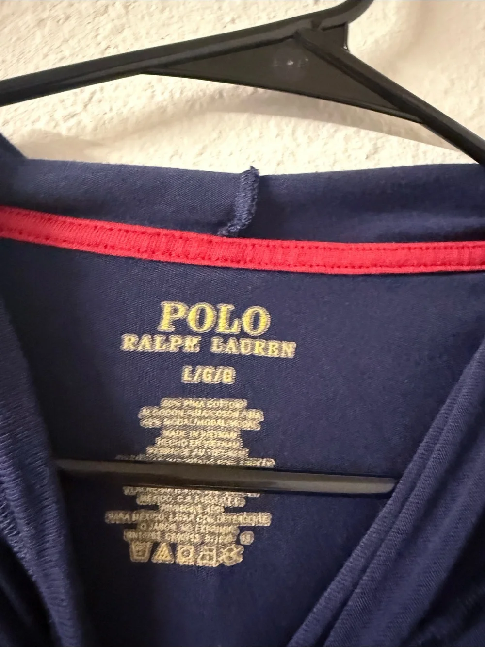 Polo by Ralph Lauren Navy Top with Red Trim